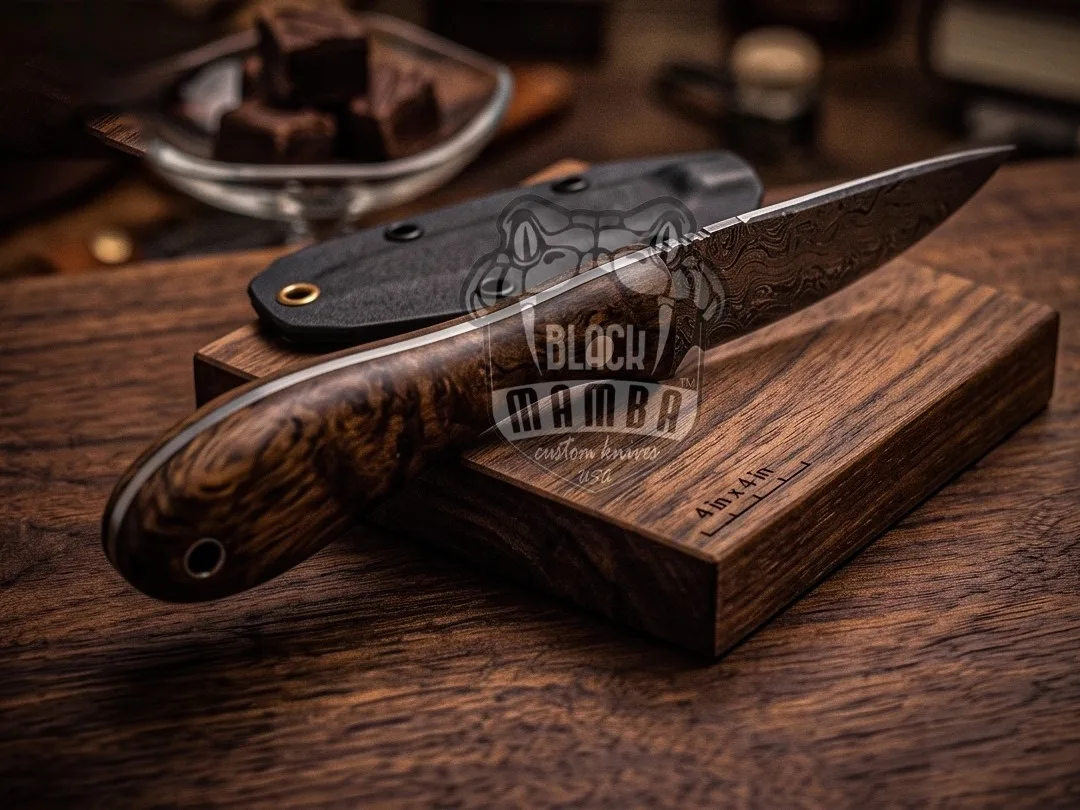 Fudge - Damascus Chef Knife, 7″ Overall, Rose Wood Handle | BMK-1106 - view 4
