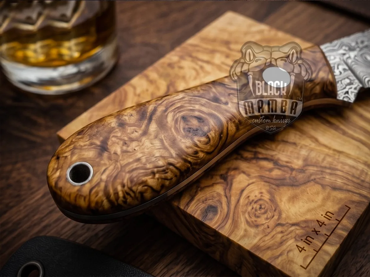 Fudge - Damascus Chef Knife, 7″ Overall, Wood Handle | BMK-1102 - view 3