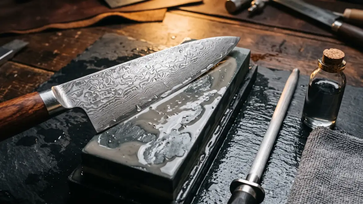 Damascus Knife Care and Sharpening