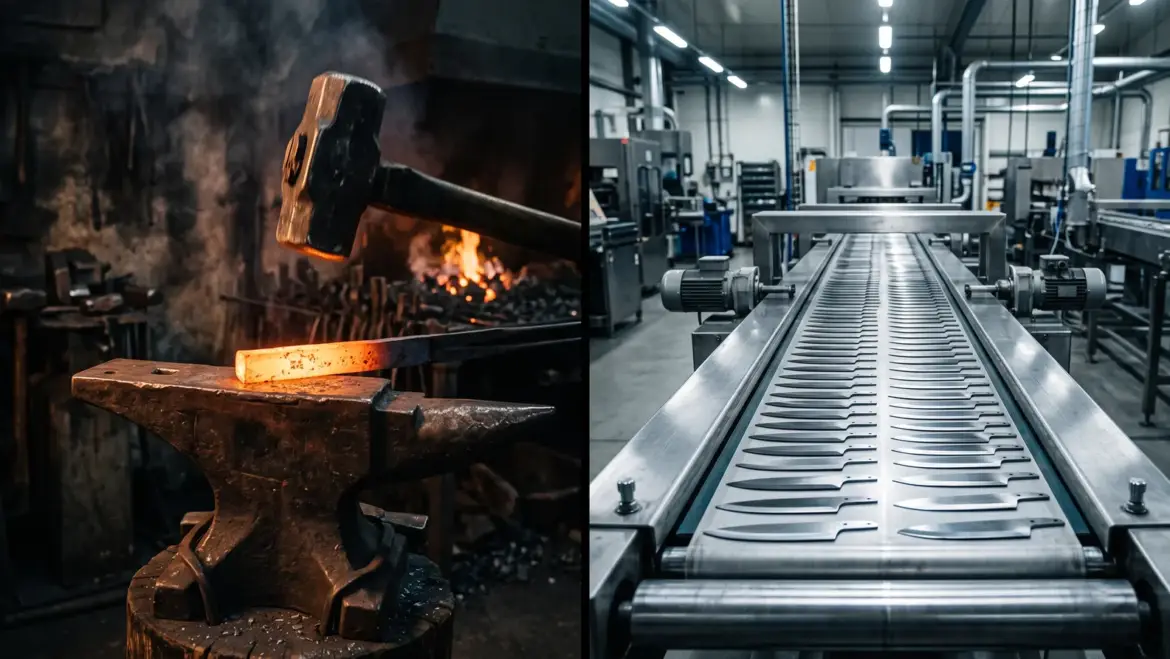 Hand-Forged vs Factory Made Knives