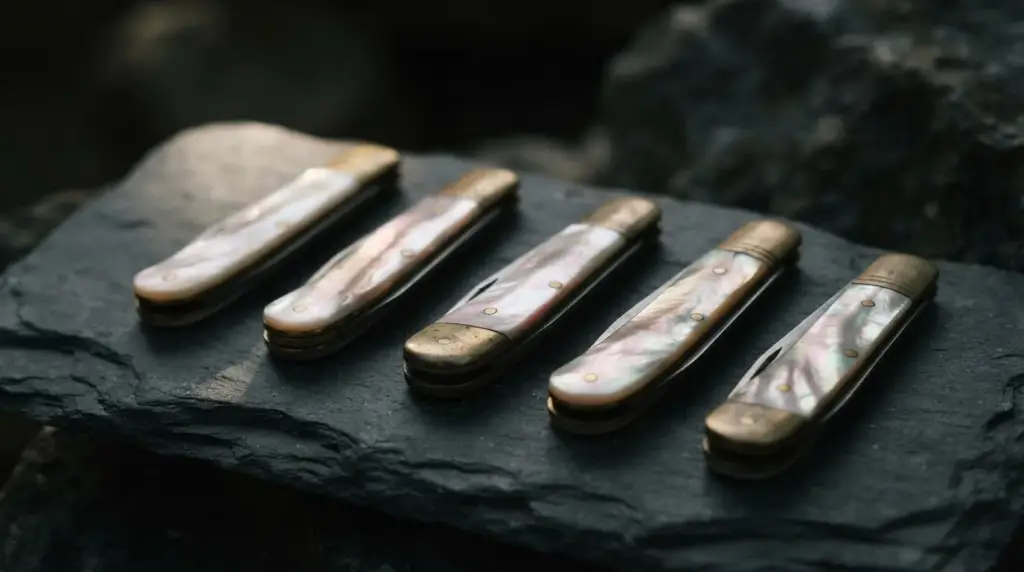 Pearl, Abalone, Stag and Bone: The Exotic Handle Materials
