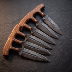 Set of 6 matching knives: Forgepoint Handmade High Carbon Steel Push Dagger