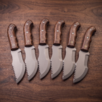 Set of 6 matching knives: Timber Fang Handmade D2 Steel Tracker Knife