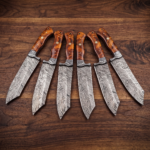 Set of 6 matching knives: Yukio Chef Knife 13 Inches Long 7.5 Inches Blade 11.6 Ounce