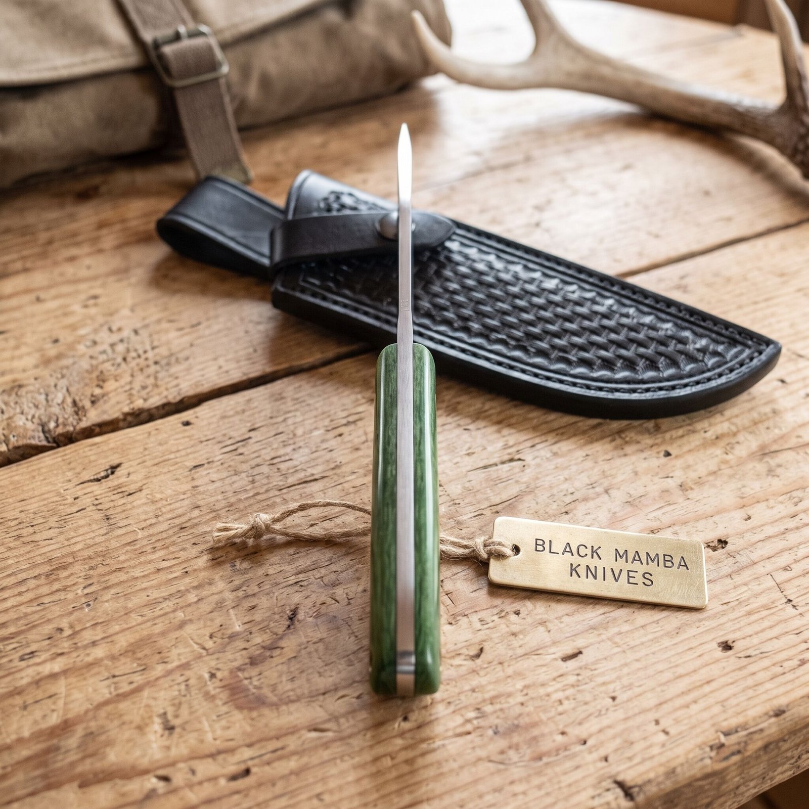 Green Fish Knife 9″ Long 4.5″ Blade 9oz 440c Stainless Steel Fixed Blade Hunting Bowie Skinner Handmade Knife Black Mamba Hand Made World Class Knives USA Made | BMK-144 - view 5
